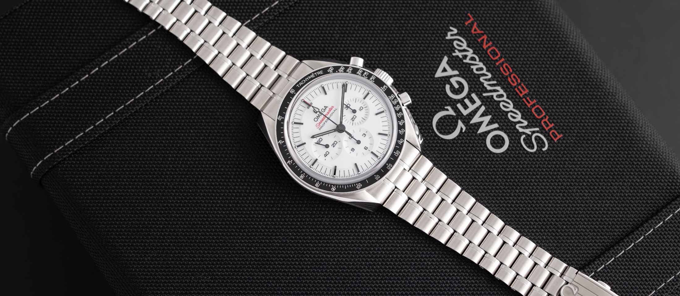 White Omega Speedmaster