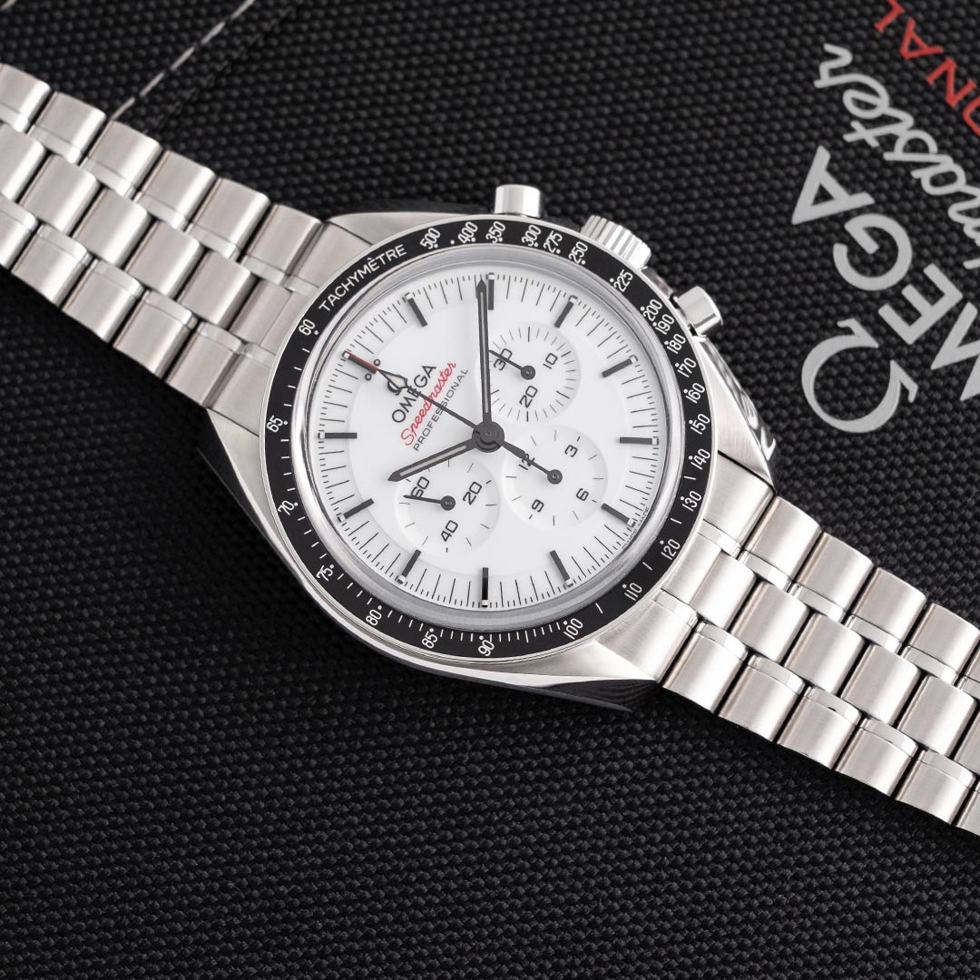 White Omega Speedmaster