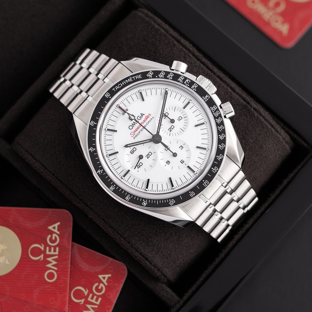 White Omega Speedmaster