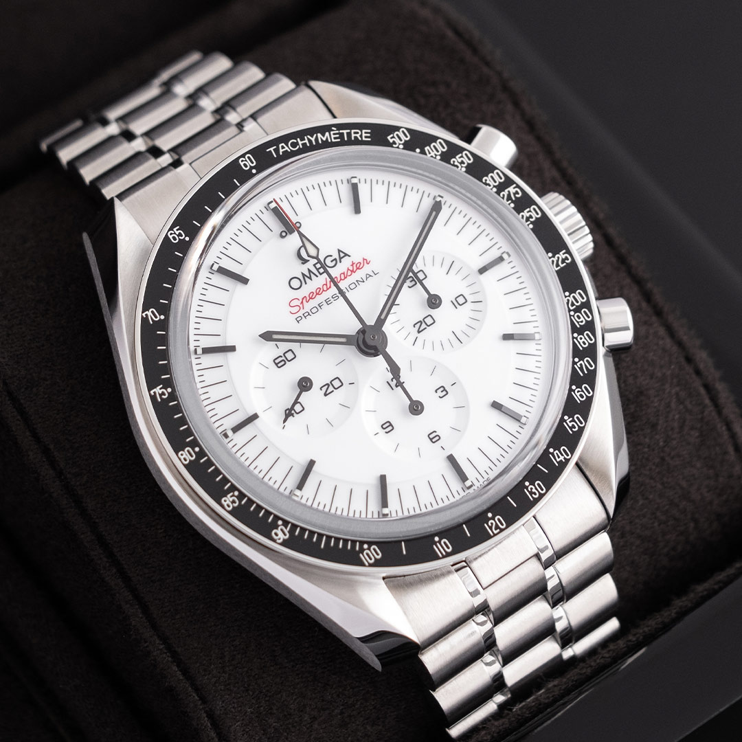 White Omega Speedmaster