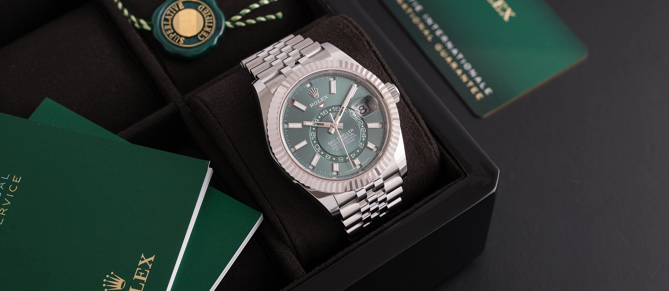 Rolex Sky-Dweller Mint Green or £17,000 tax free cash!