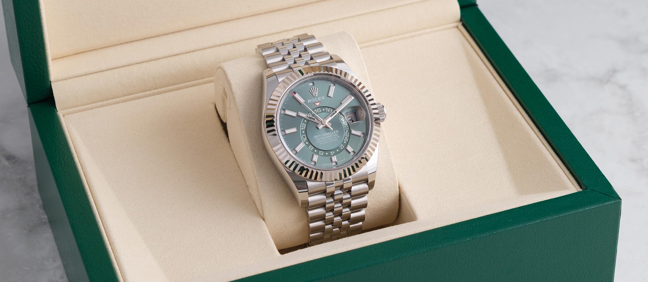 Rolex Sky-Dweller Mint Green or £17,000 tax free cash!